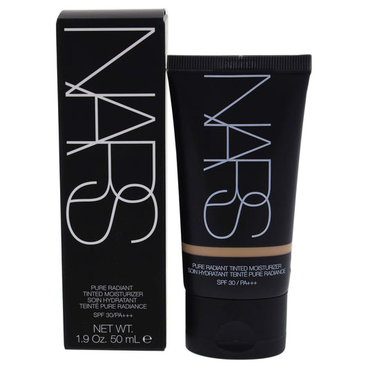 NARS Pure Radiant Tinted Moisturizer Alaska bottle showing lightweight coverage and SPF 30 protection