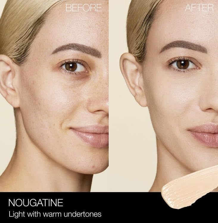 Close-up of concealer on skin highlighting crease-proof texture