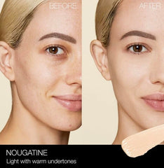 Close-up of concealer on skin highlighting crease-proof texture