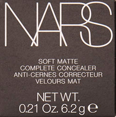 NARS Soft Matte Complete Concealer Macadamia swatches show true color and blur.