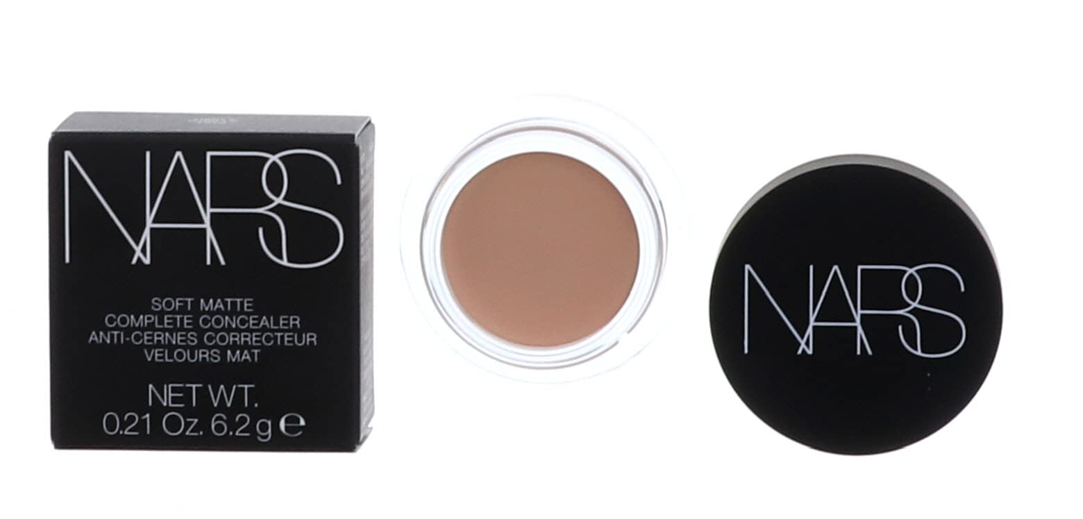 NARS Soft Matte Complete Concealer Vanilla jar showing full coverage for under-eye areas.