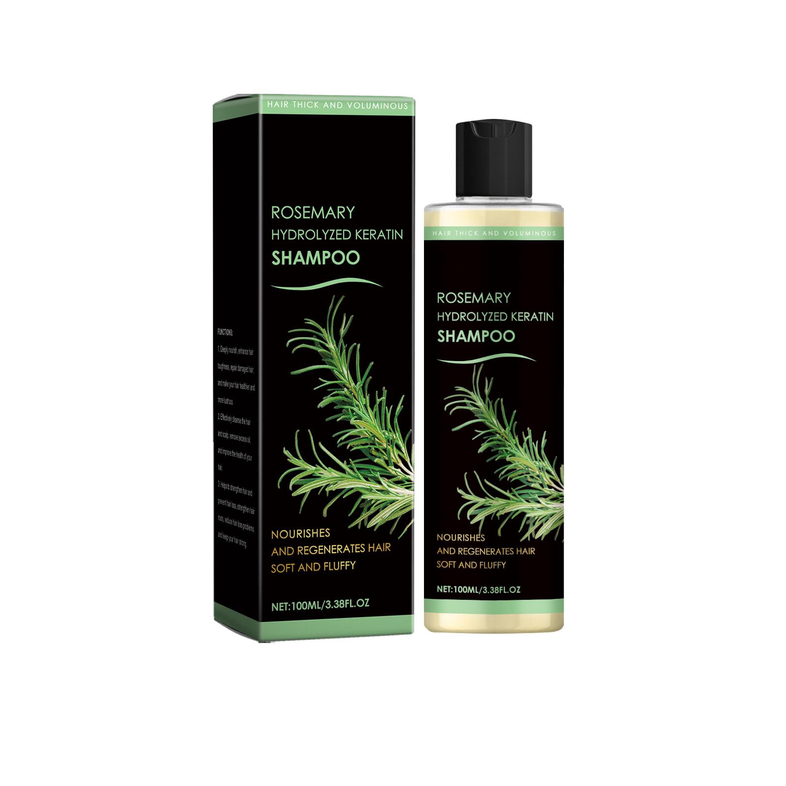 Narvokey Rosemary Hair Growth Shampoo bottle front for daily use and fuller-looking hair.