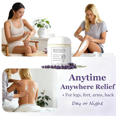 Narvokey soothing comfort cream massaged into skin after a long day.