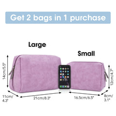 Narwey small purple pouch ideal for concealers, lipsticks, and tiny cosmetics