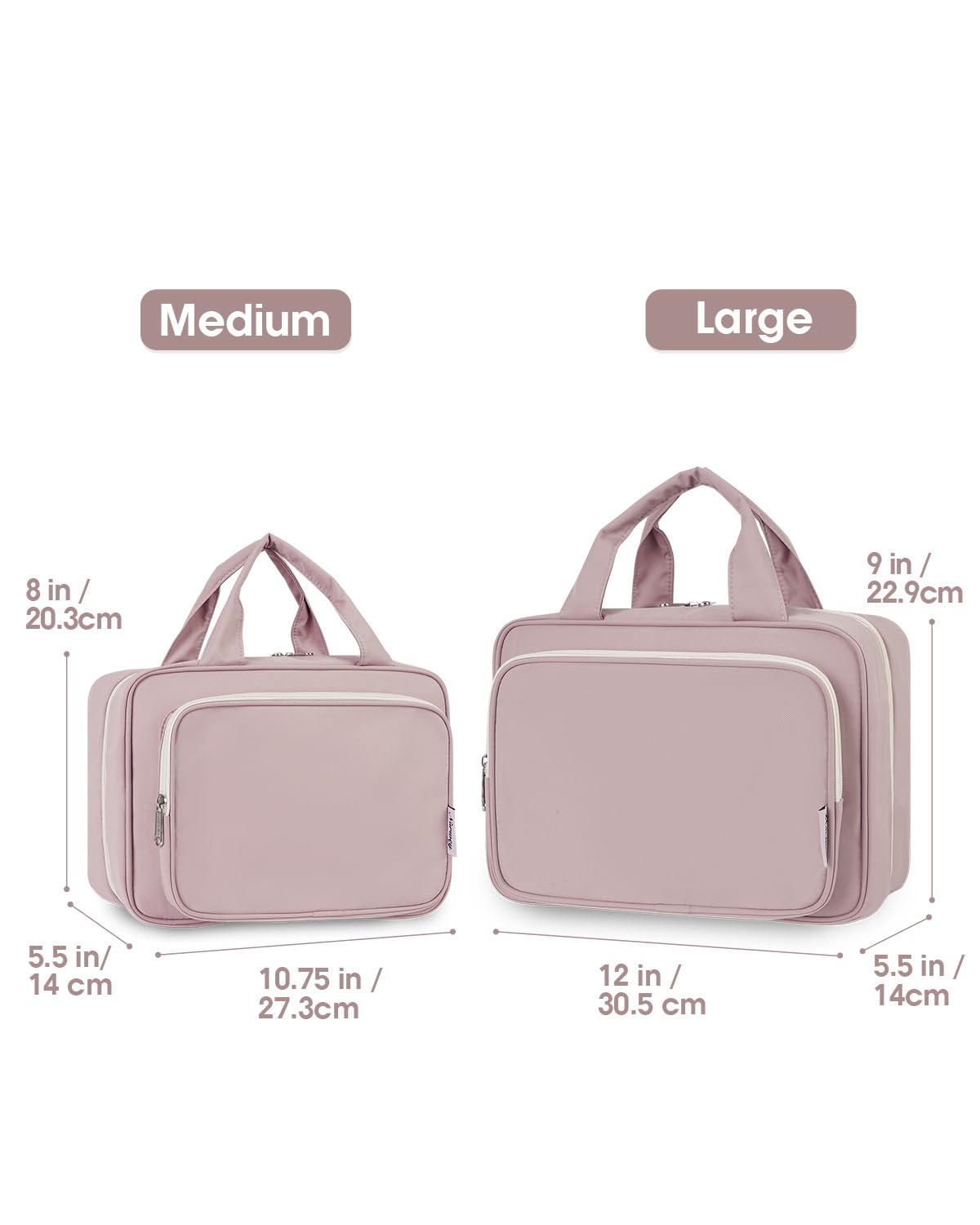 Narwey large hanging bag with mesh compartments keeps cosmetics organized while traveling