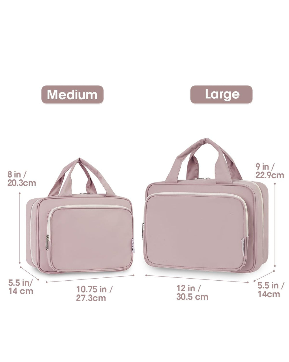 Narwey large hanging bag with mesh compartments keeps cosmetics organized while traveling