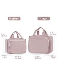 Narwey large hanging bag with mesh compartments keeps cosmetics organized while traveling