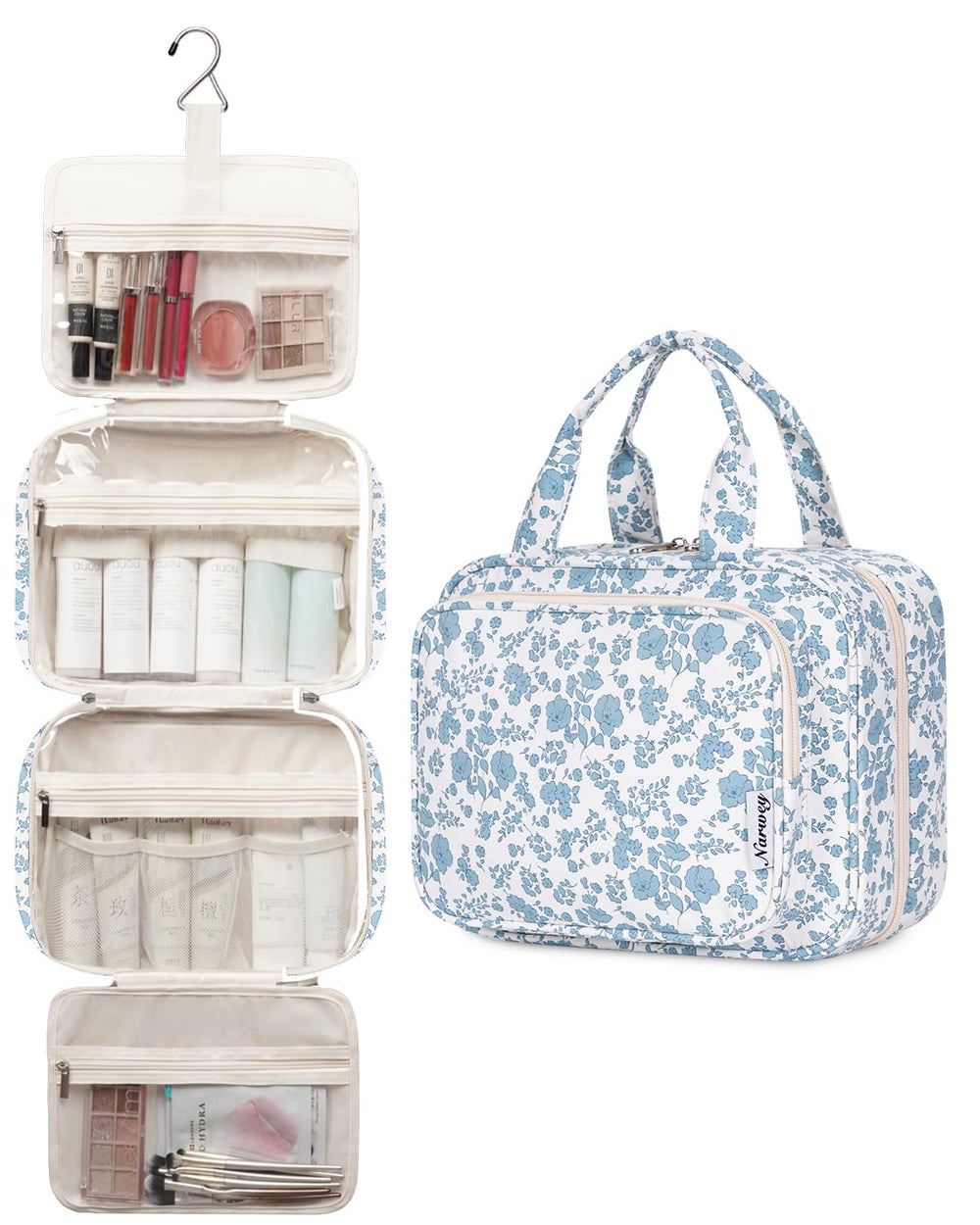 Narwey padded fabric and soft lining protect contents during travel.