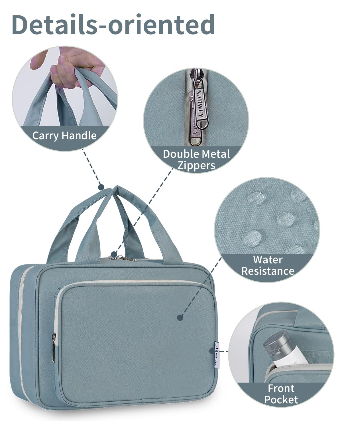 Narwey travel must-haves: sturdy, portable organization on the go.
