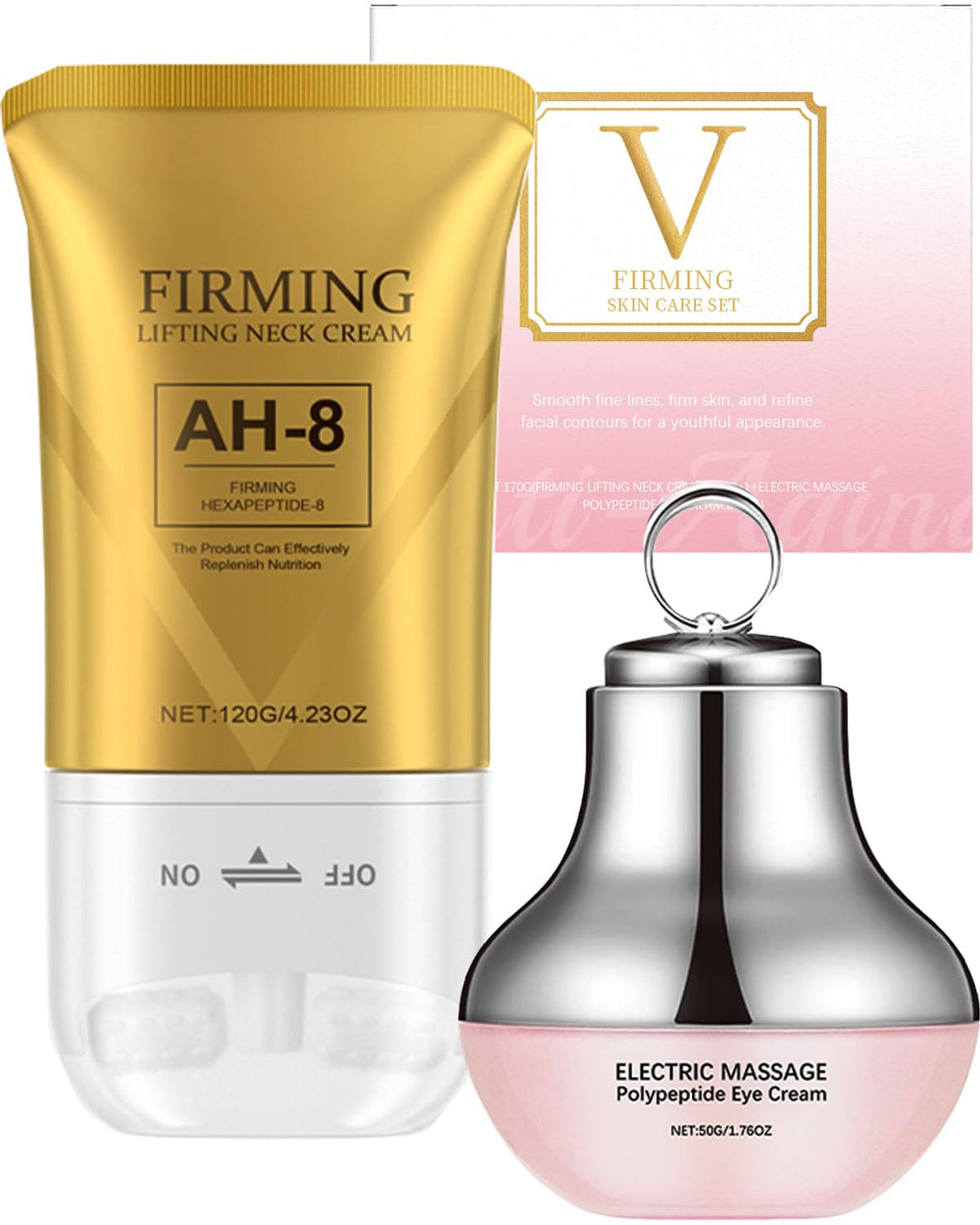 Nascence AH-8 eye cream with electric massage tip for refreshed eyes.