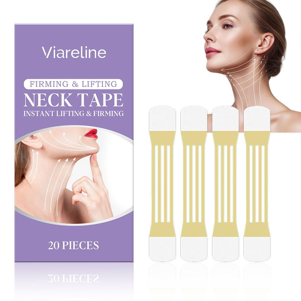 Nascence neck lift tape packaging demonstrates discreet support for outfits