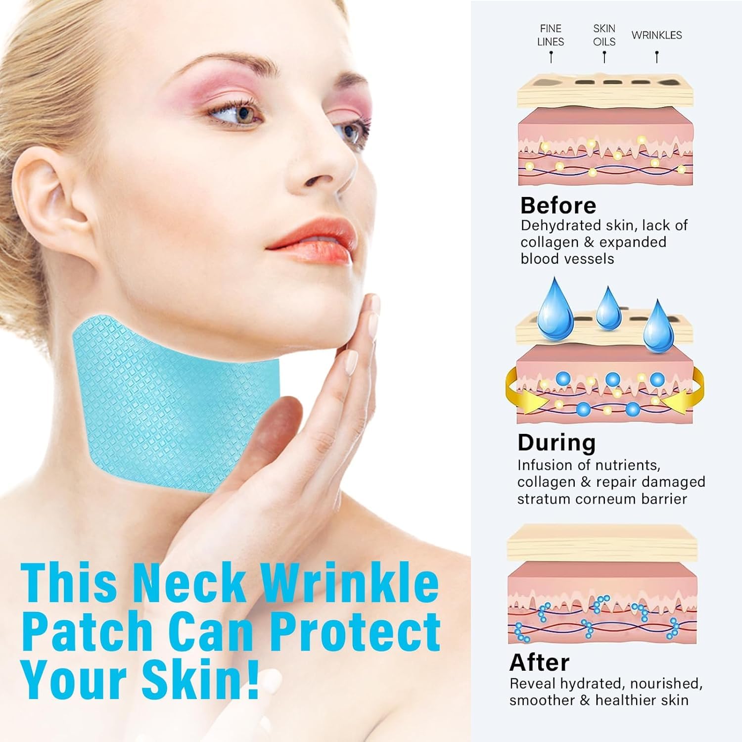 Nascence neck patch elasticity boost for firmer neck