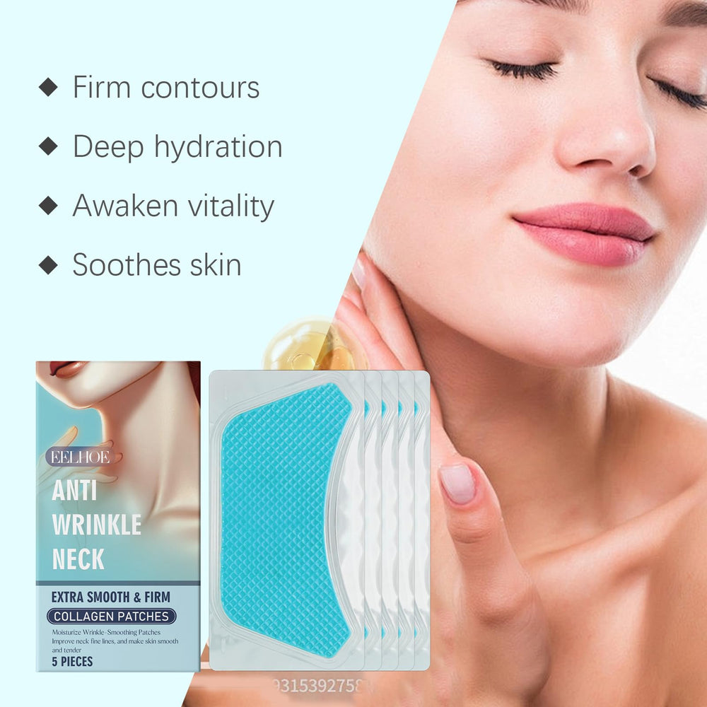 Nascence skin-tightening neck patch with grid design stays in place