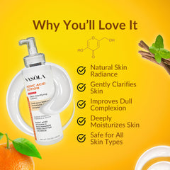 Nasola Kojic Acid Lotion on skin demonstrates even tone and blemish reduction