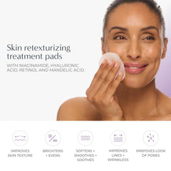 Applying NassifMD pad on clean skin to support smoother texture