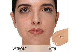 Natasha Denona HY-Glam Concealer N9 under-eye application shows smooth, precise coverage.