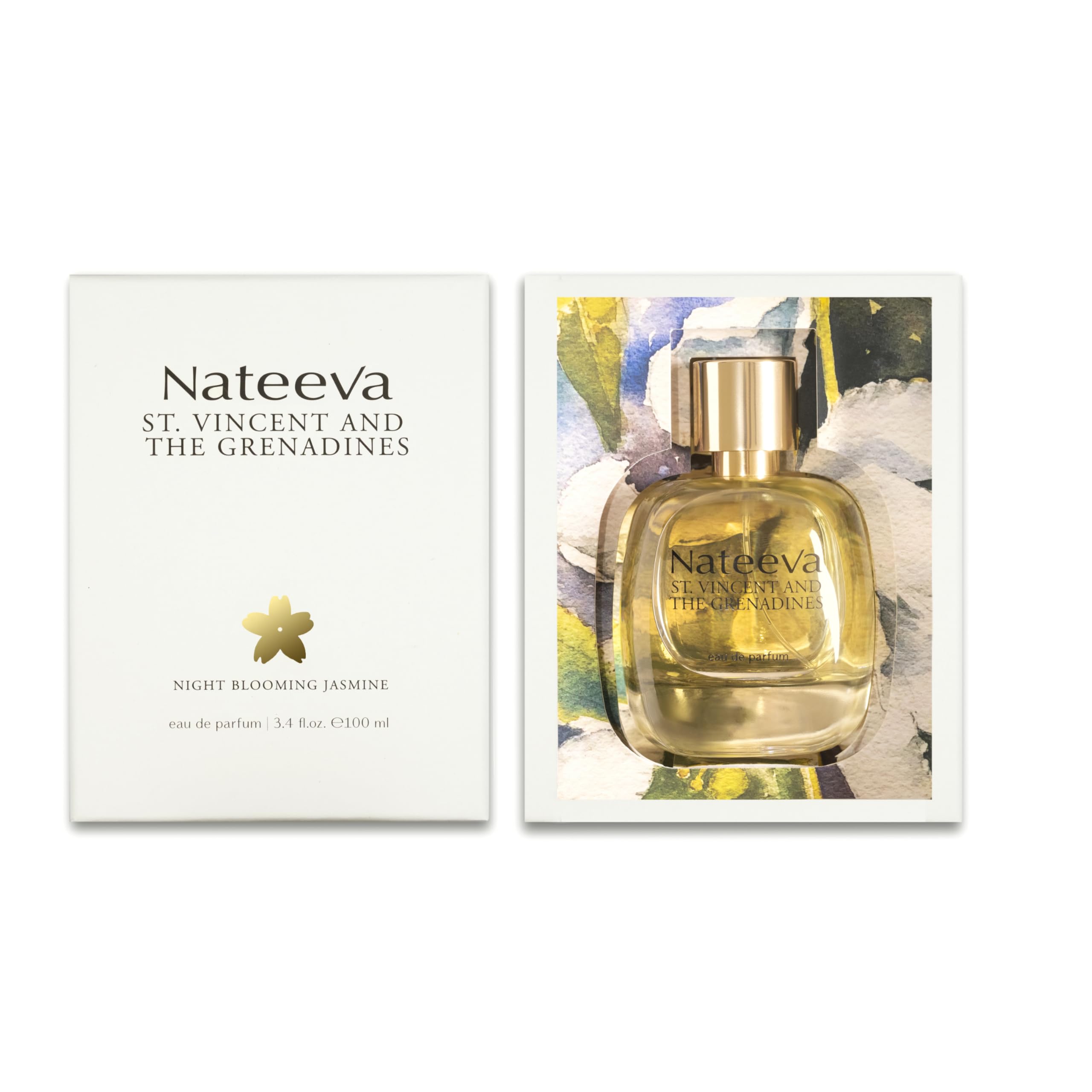 Nateeva St. Vincent 100 ml EDP bottle shows compact, portable luxury.
