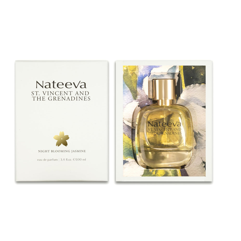 Nateeva St. Vincent 100 ml EDP bottle shows compact, portable luxury.