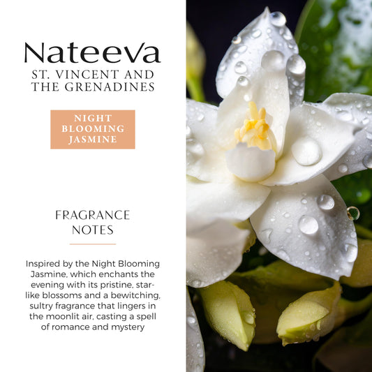 Nateeva St. Vincent Jasmine cap highlights refined craftsmanship and premium scent.