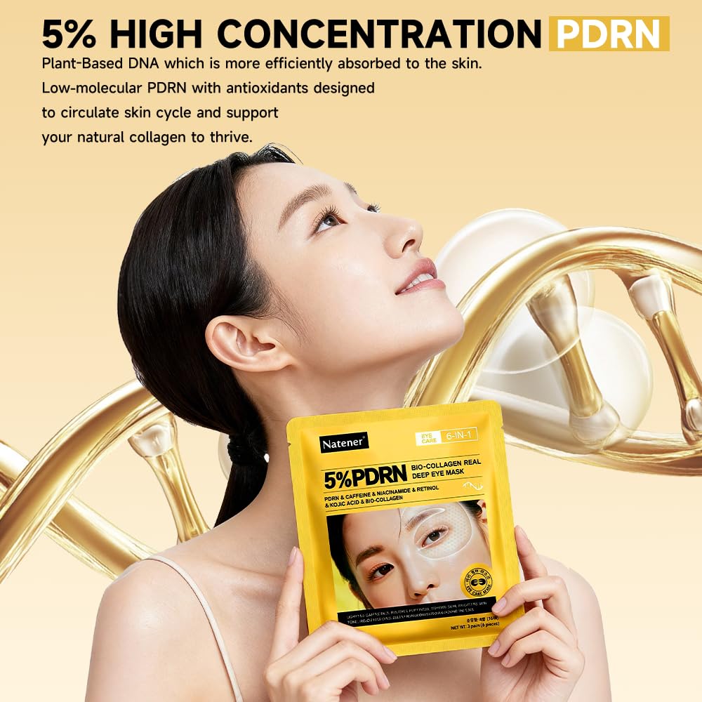 Natener 360-degree eye patch coverage demonstrates full contact around the eye contour.