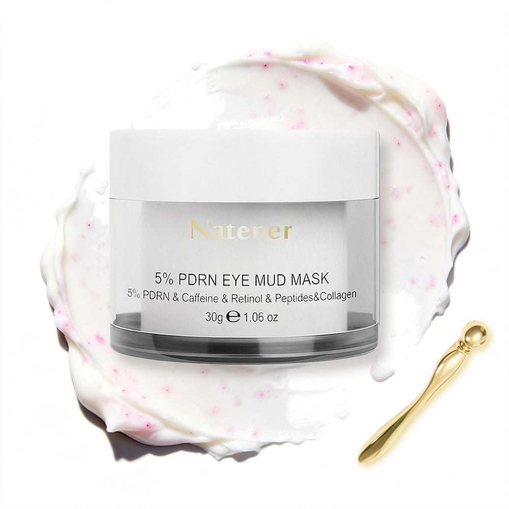 Natener 5% PDRN eye cream patch reduces puffiness and supports skin renewal.