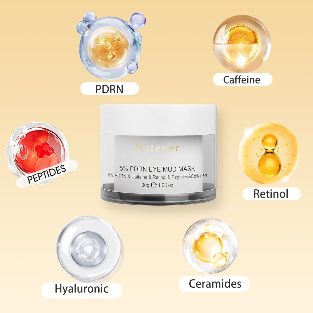 Natener puffy eyes with caffeine action under-eye patches help reduce swelling.