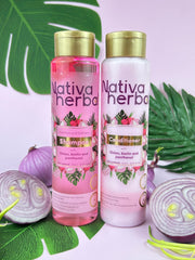 Nativa Herbal biotin panthenol ingredient swatch emphasizing nourishing properties