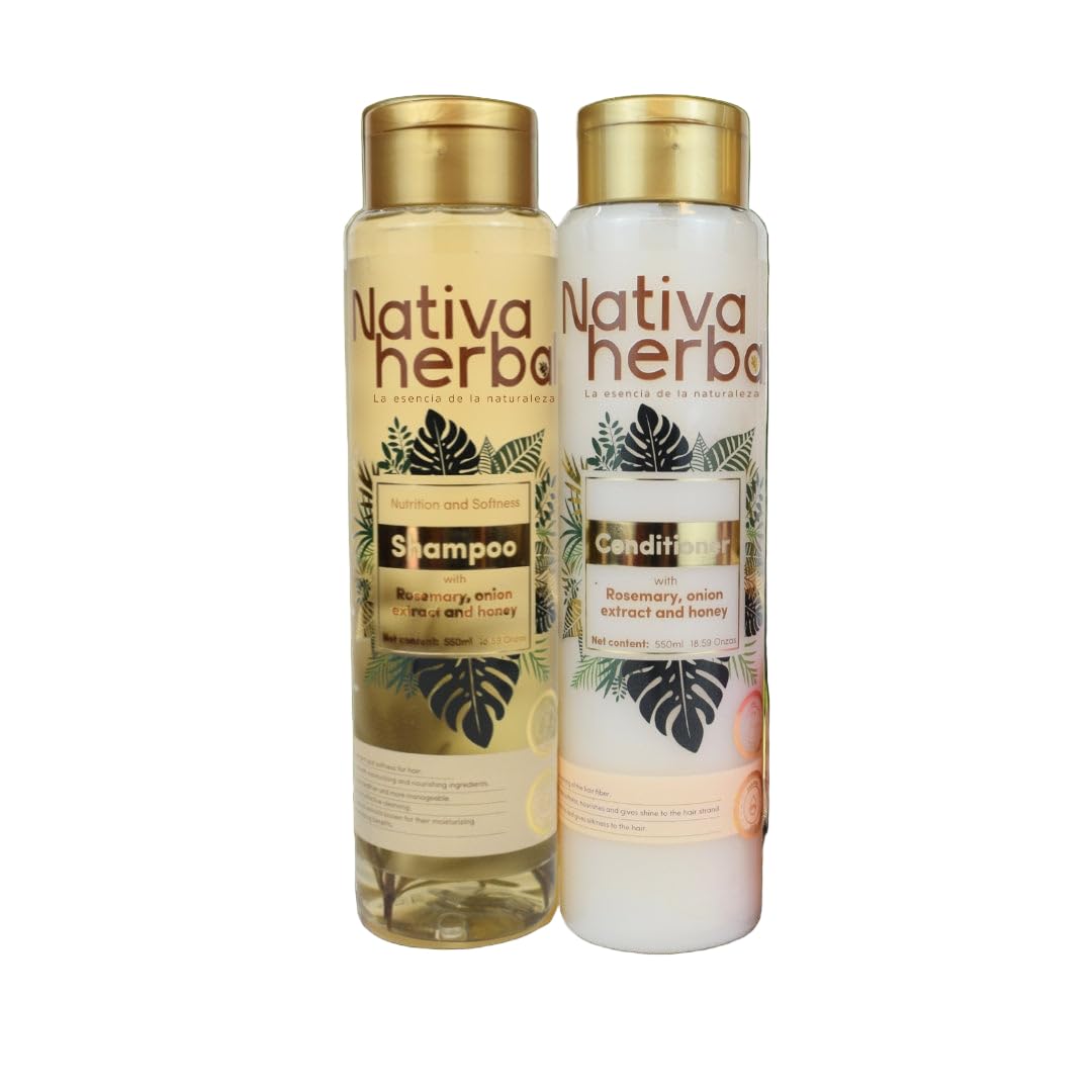 Hair with added shine after using Nativa Herbal rosemary-onion blend.