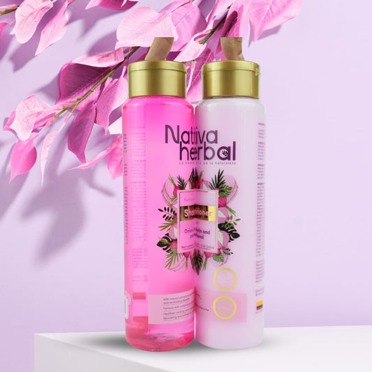 Nativa Herbal Onion Conditioner bottle promotes detangling and softness