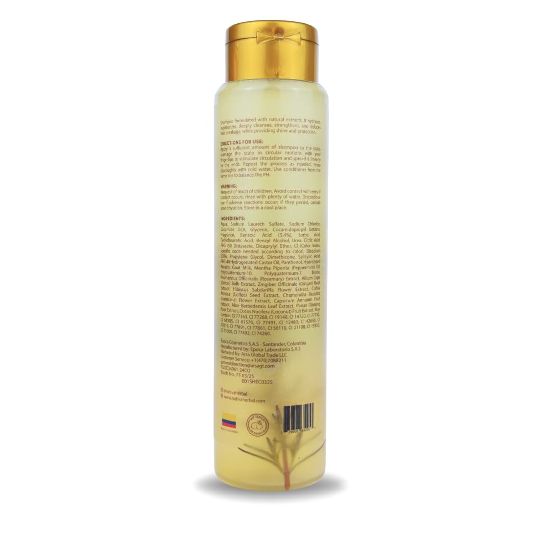 Shampoo bottle on bathroom shelf ready for daily cleansing.