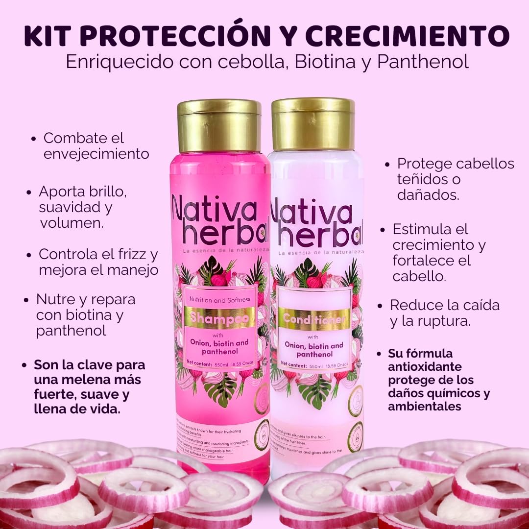 Nativa Herbal Set packaging display with full hair care duo