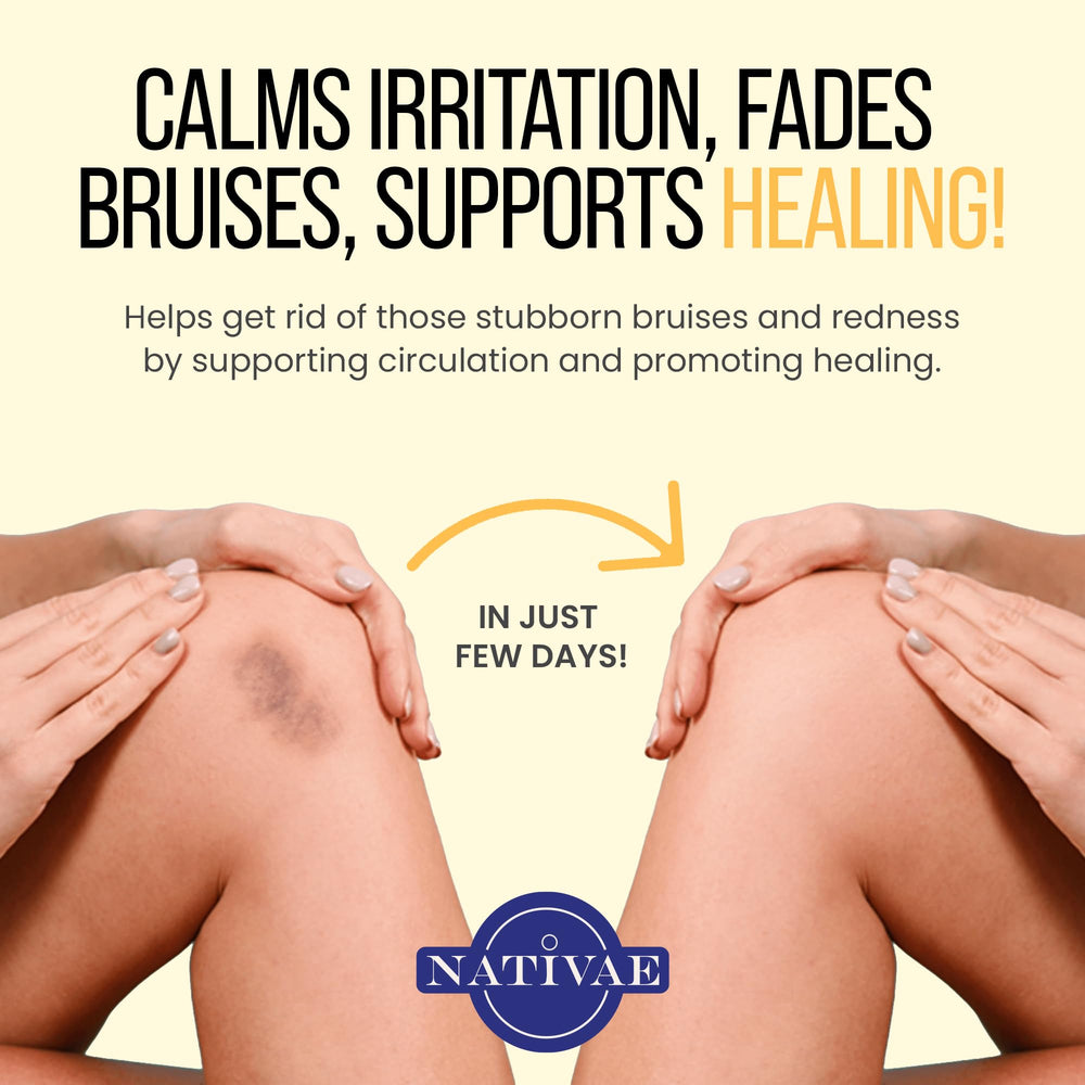 Packaging display of Nativae Helichrysum Balm with clean label and premium quality.