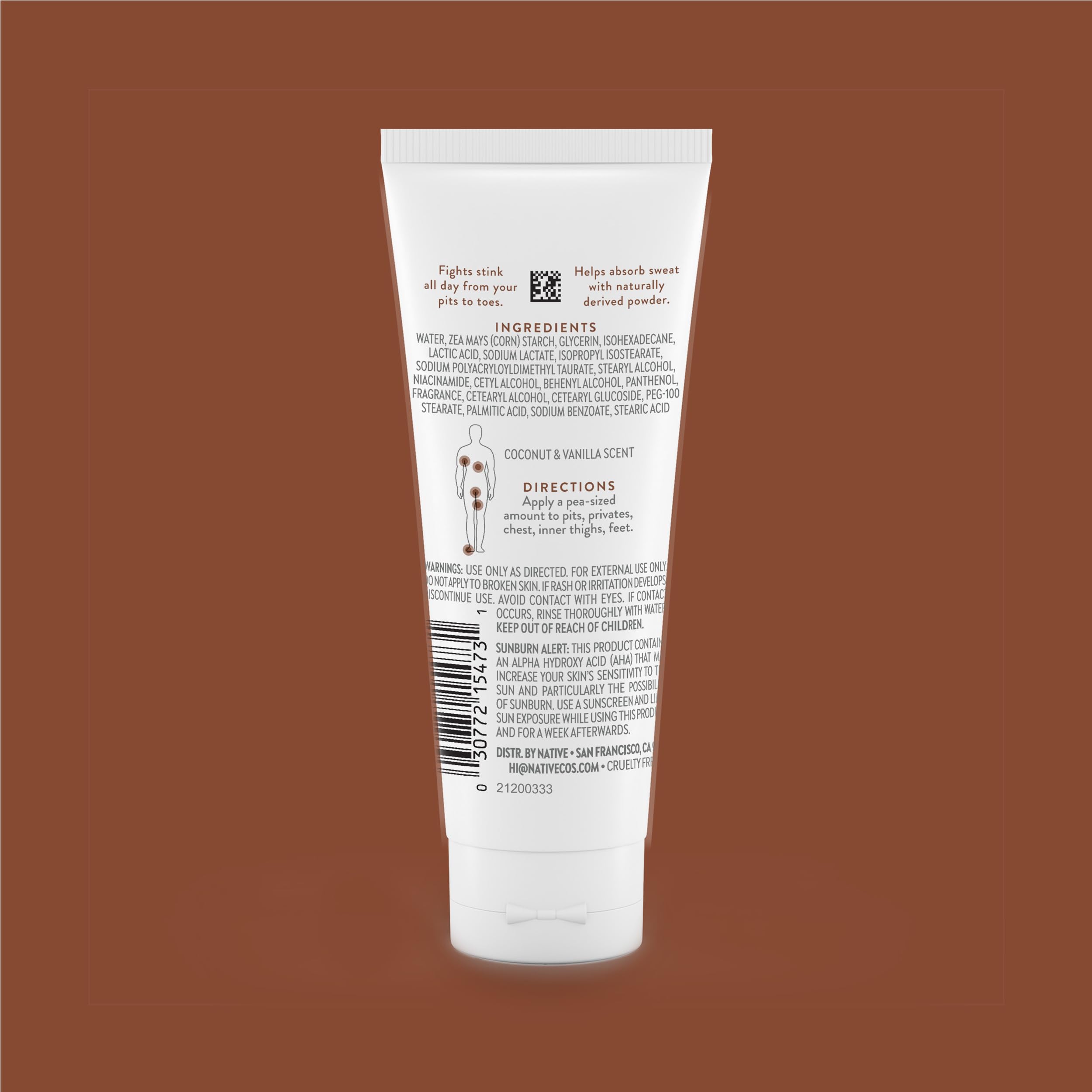 Native 72-hour odor protection label indicating long-lasting freshness