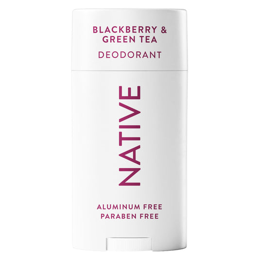 Native Blackberry and Green Tea deodorant stick delivers up to 72-hour odor protection.