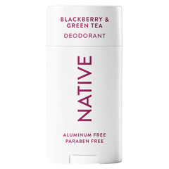 Native Blackberry and Green Tea deodorant stick delivers up to 72-hour odor protection.