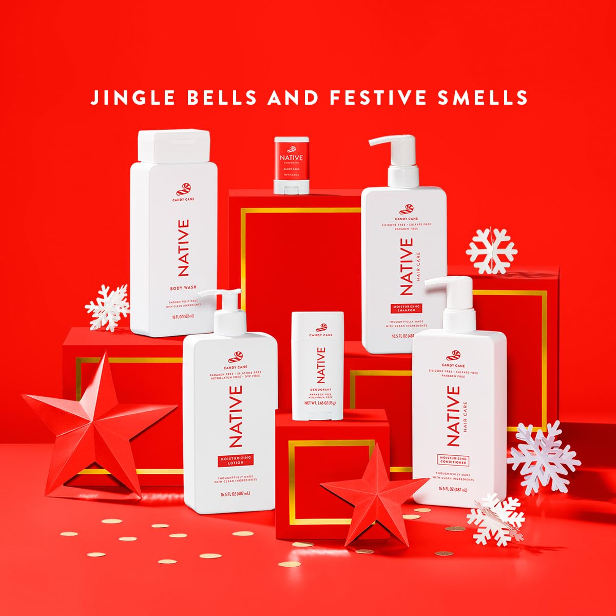 Native Candy Cane lotion packaging ready for gifting and everyday use.