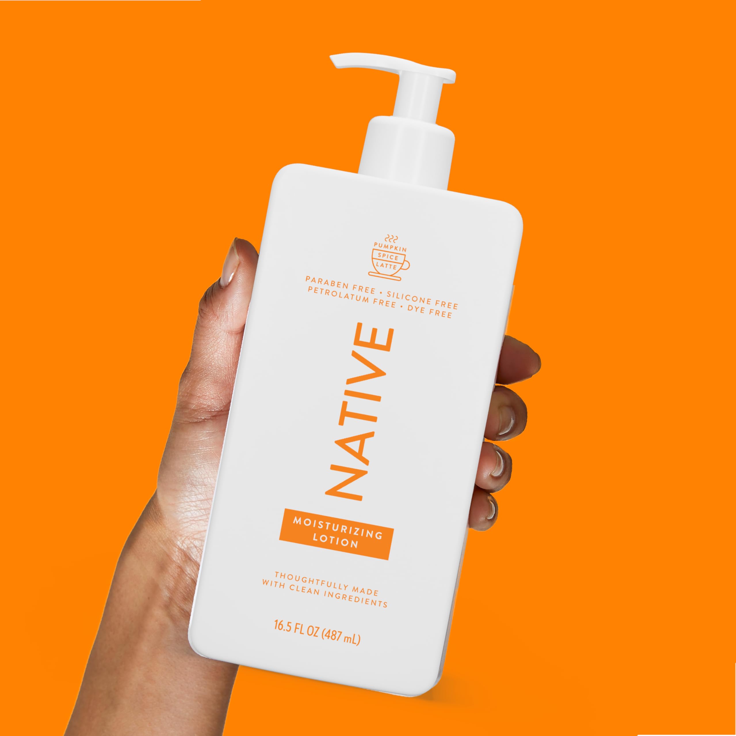 Native Body Lotion texture closeup shows creamy, fast-absorbing moisture.