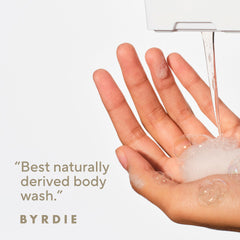 Native Body Wash creamy lather with plant-based cleansers.