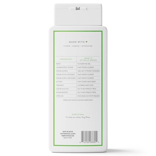 Native Body Wash cucumber mint daily refresh for revitalized skin after shower