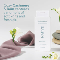 Native Body Wash foam lather demonstrating rich cleansing
