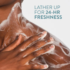 Native Body Wash hands holding foam for a hydrating wash