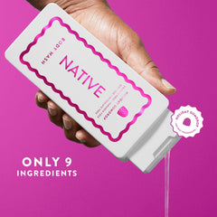 Native Body Wash Fresh Mistletoe bottle—moisturizing feel after cold showers.