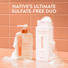 Native Body Wash free of sulfates, parabens, and dyes for sensitive skin.