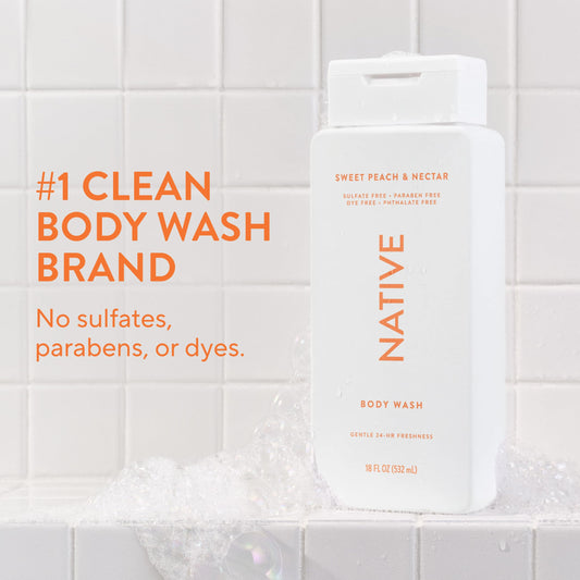 Native Body Wash lather close-up highlighting rich foam for a spa-like shower.