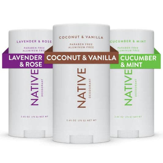 Native Deodorant Classic 3-Pack box showcasing packaging and long-lasting freshness.