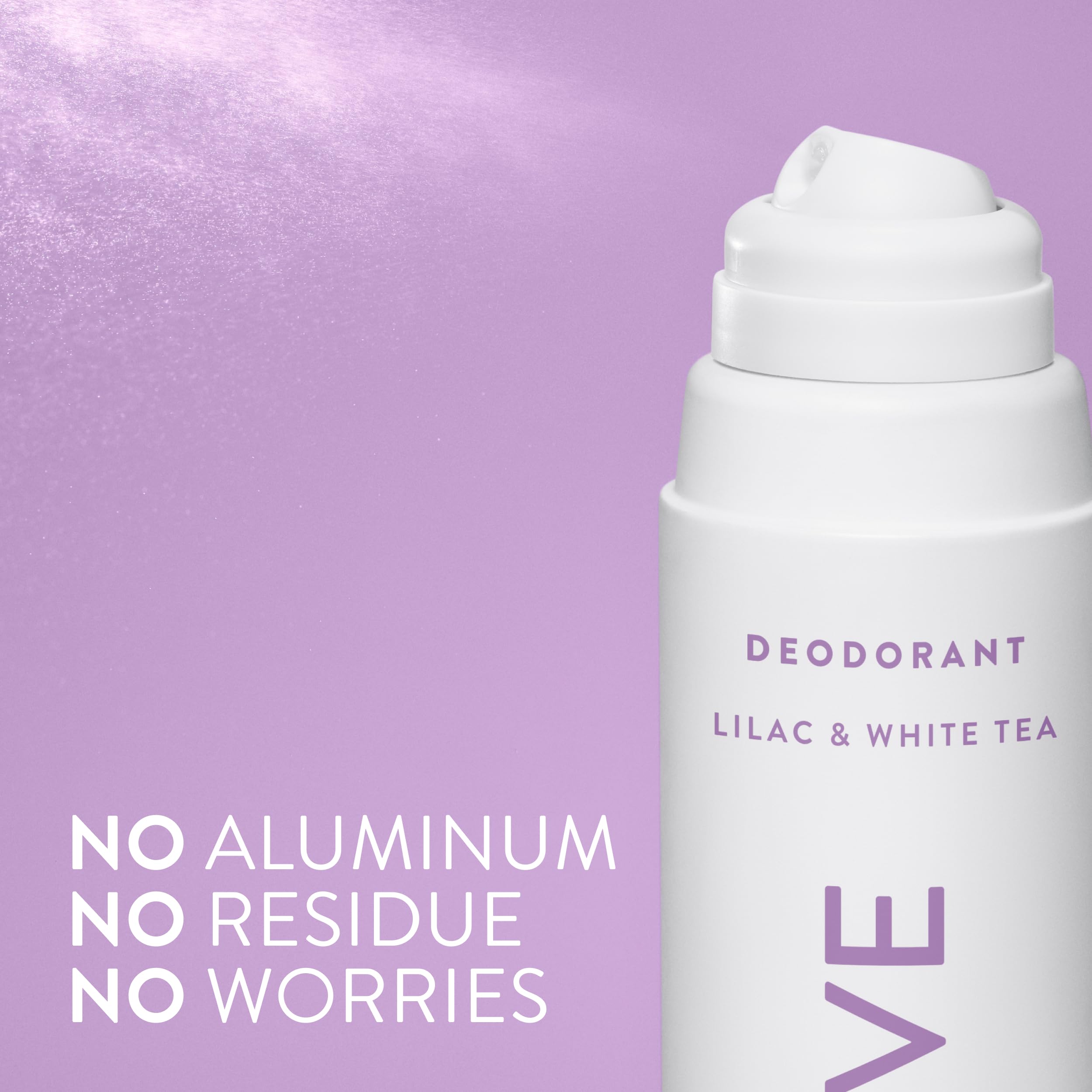 Native Deodorant Lilac and White Tea ingredients view emphasizes natural components.