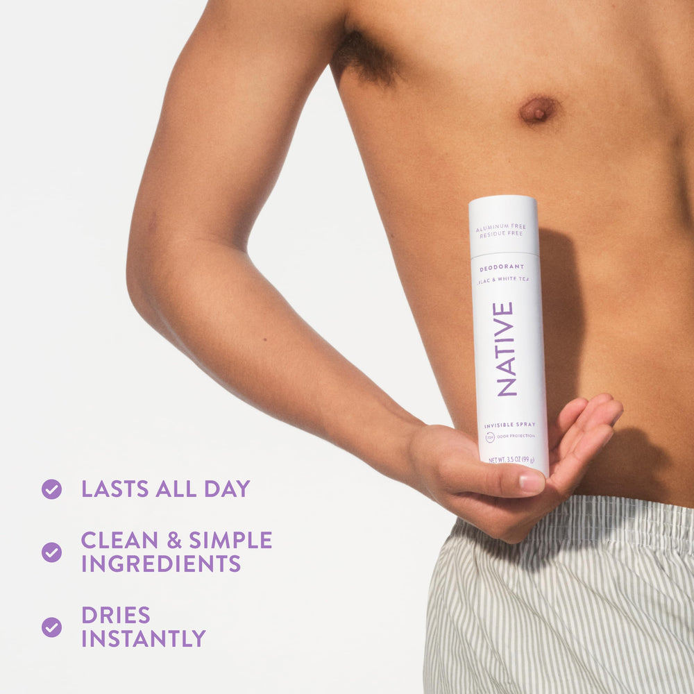 Native Deodorant packaging emphasizes travel-friendly size for everyday use.