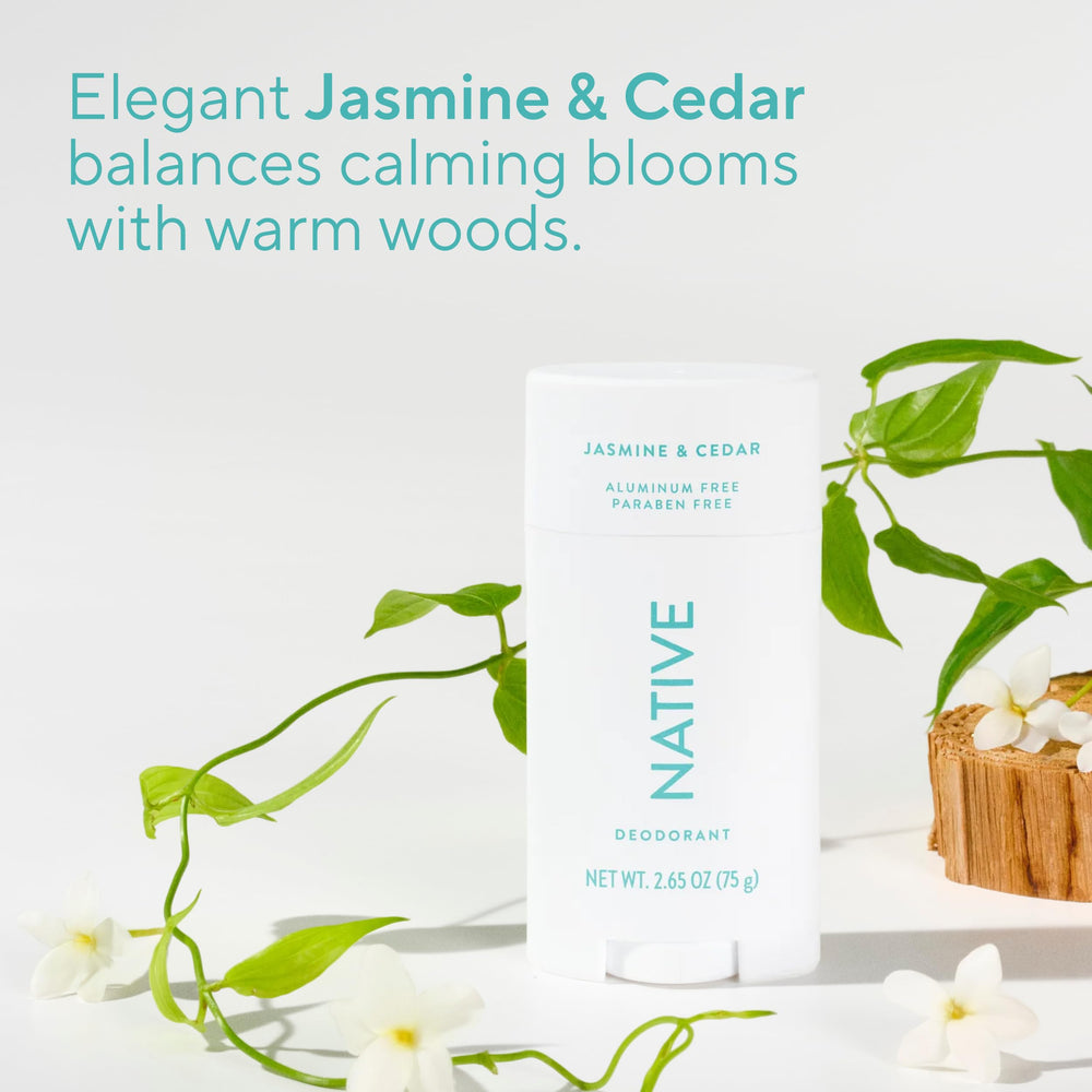 Native Jasmine & Cedar scent close-up conveys soft fragrance experience.