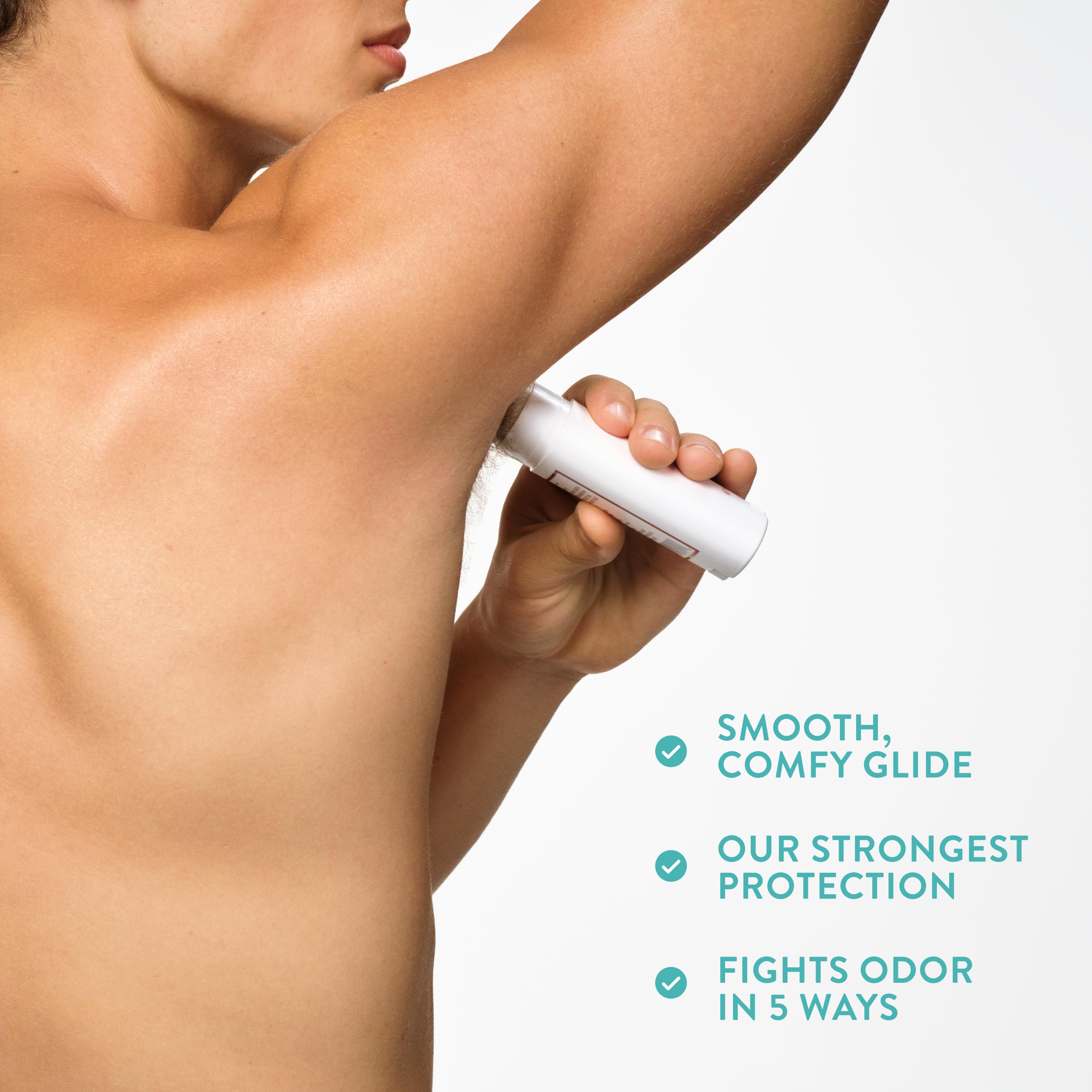 Native deodorant shea butter texture on skin during application.