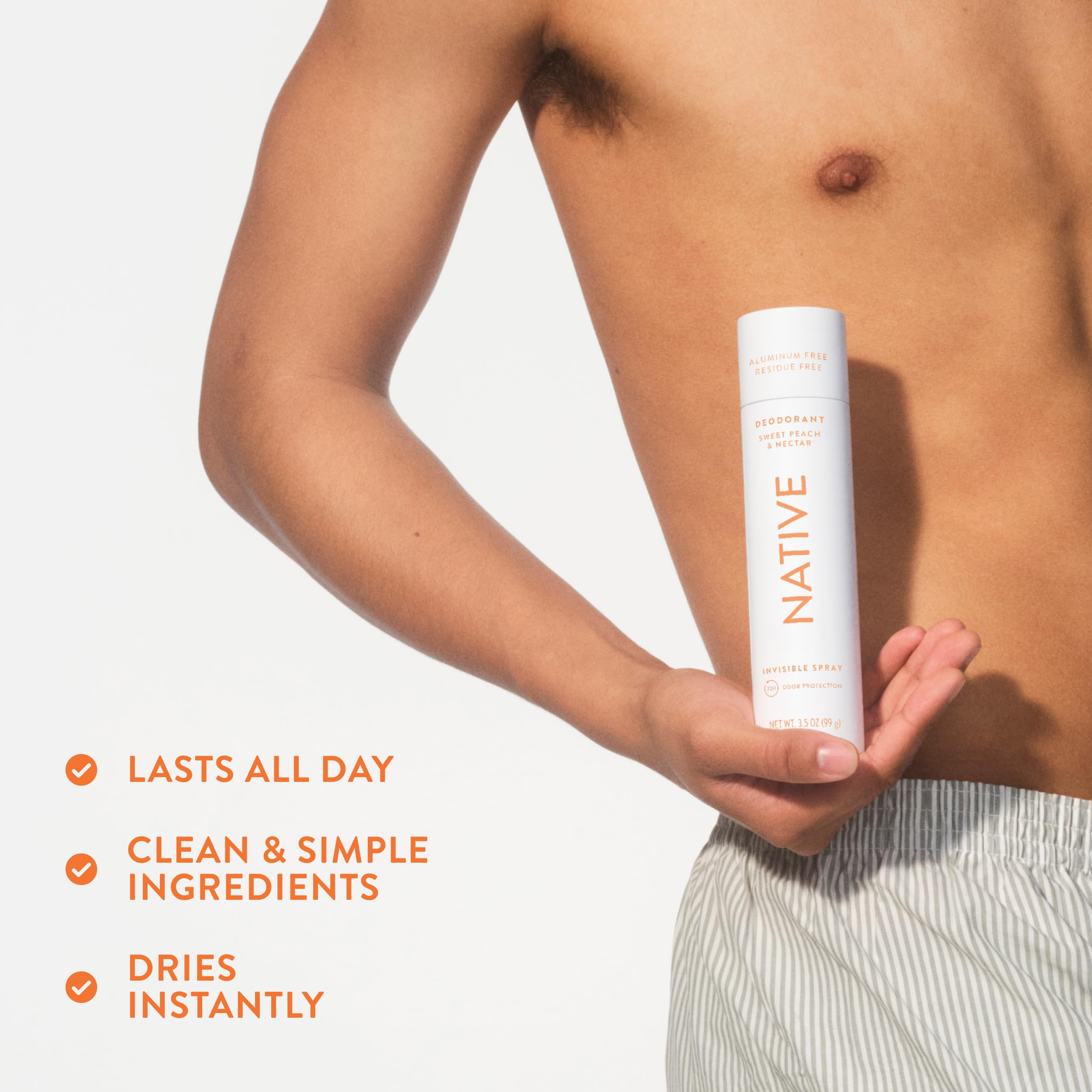 No aluminum salts label on Native Deodorant Spray packaging